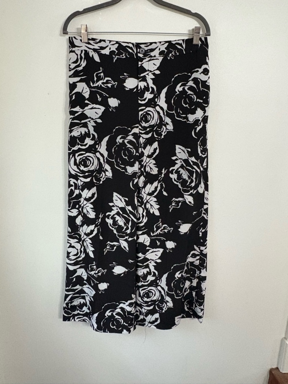 Ralph Lauren Black & White Floral Wide-Leg Pants NWOT SIZE 6 - Picture 2 of 4